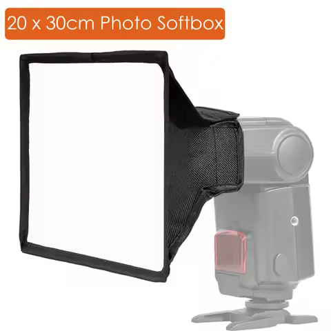 20cm x 30cm Photo Flash Speedlite Universal Foldable Diffuser Softbox Soft box For Canon Nikon Sigma