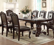 european style Black dining table hand carved dining set luxury home use Furniture dining table