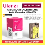 Ulanzi Canon LP-E6NH LP-E6 NH Rechargeable Battery With USB-C Charging Port | 2400mAh | 3284 | Origi