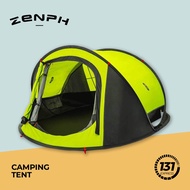 Zenph Camping Tent [ 3-4 Pax, Automatic Open, 3s Fast Build Up, Foldable, Waterproof, Portable, Family, Outdoor ]