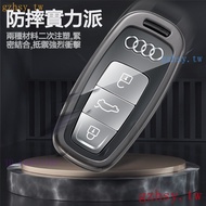 YUQU Audi Key cover Audi Key shell A3 A4 A5 A6 A7 A8 Q3 Q5 Q7 Zinc Alloy Key Case Drop-resistant and anti-explosion