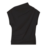 GANNI Women's Stretch Cotton Ruched Top 600075480