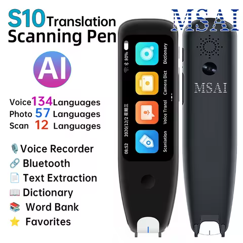 MSAI S10 Smart Scan Translator Pen Offline Extract 21 Languages Photo Translate 134 Voice Translatio