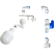1/4 inch Plastic Adjustable Tube Float Valve Kit for Aquarium Water purifiers, Auto Water Filler Con