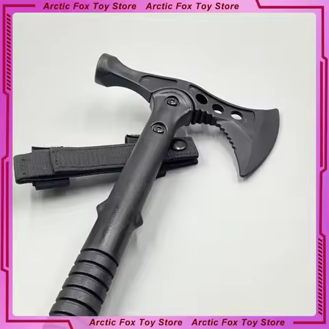 37cm Simulation Axe Rubber Ax Prop Training Model Ax Movie Props Game Samurai Weapons Model Birthday