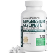 Bronson Magnesium Glycinate 200 MG per Serving Chelated for High Absorption, Gentle On Stomach, Non-