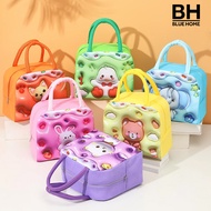 【BH】Portable Lunch Bag with Sturdy Handle Cartoon Women Children School Thermal Insulated Lunch Box Tote Food Small Cooler Bag