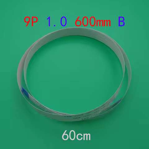 2PCS type-B FFC FPC flat flexible cable 1.0mm pitch 9 pin 9PIN Reverse Length 600mm 60cm Ribbon Flex