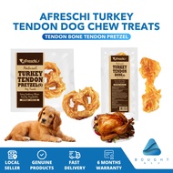 Afreschi/Singapaw Turkey Beef Tendon Dog Chew Treats Small - Healthy Bone, Tendon Pretzel for Dogs