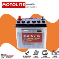 [ DIN55R | DIN55L | DIN55 | LN2 ] Motolite Heavy Duty WET | Car Battery Bateri Kereta | Proton X50 Persona GEN2 Satria
