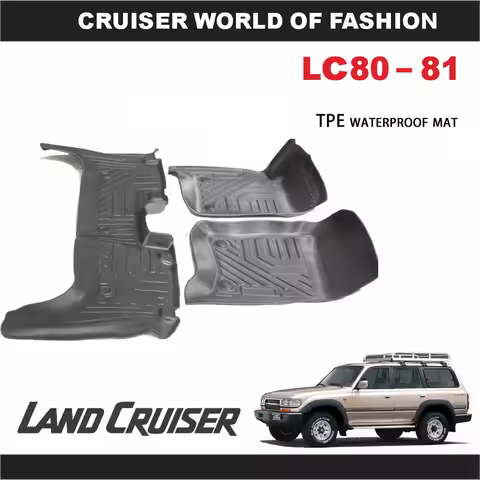 For Toyota Land Cruiser 80 Series, TPE rubber environmentally friendly car floor mats, FZJ80, HZJ80,