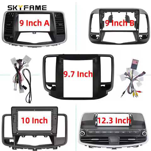 SKYFAME 9/9.7/10/12.3 Inch Car Frame Fascia Adapter Canbus Box Android Radio Dash Fitting Panel Kit