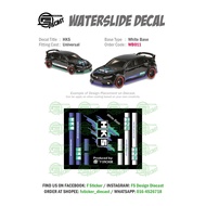 WB011 - HKS Auto Parts 1/64 Diecast Waterslide Decal - White Base