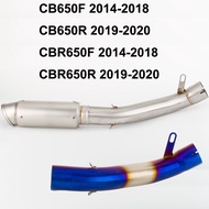 Motorcycle Exhaust Pipe Escape Middle Link Pipe For CB650F 2014-2018 CB650R 2019-2020 CBR650F 2014-2018 CBR650R 2019-202