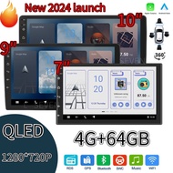 (QLED  1280*720P) 7-inch/9-inch/10 inch Android player 360 camera car system car player 4G+64G car radio supports WIFI GPS Bluetooth RDS
