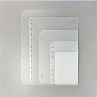 FALLFORBEAUTY Notebook Divider Students Matte Transparent Inner Paper Agenda A5 A6 A7 B5 A4 Planner Separator