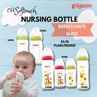 Pigeon SofTouch Wide-Neck Glass Nursing Bottle / Botol Susu Pigeon / Botol Susu Baby / Botol Susu Ne