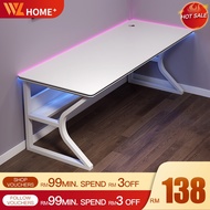 Gaming Table White 160CM Meja Gaming/PC/Study/Office Table Headphone Hook C-shaped Computer Table La