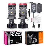 Lampu Depan LED Kereta H4 Kanta Kecil Y8 Y6D Y3 Y4 A82 Y7D Universal untuk Kereta dan Motosikal 12-2