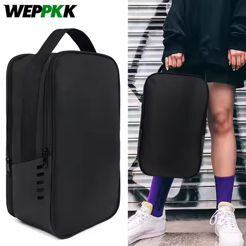 1pc Waterproof Travel Shoe Bag with Zipper & Handle Portable Packing for Gym,Golf,Football,Tennis,Bo