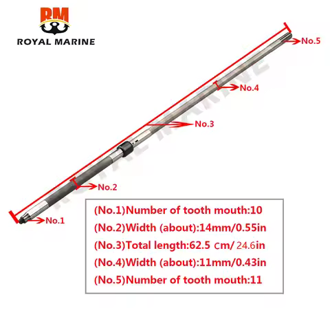 63V-45510-00 Drive Shaft short shaft (S) for Yamaha Outboard Motor 2 Stroke 9.9HP 15HP or 4 stroke F