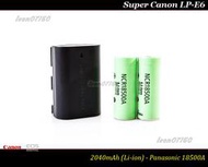 【限量促銷】新品上市Super LP-E6超越原廠Canon LPE6 /LP-E6N / 日本原裝-2040mAh)