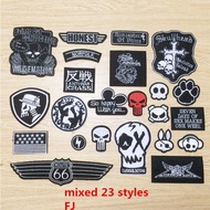 Anti-War Skull Rabbit Head Bear Printer Punk Style Series Embroidery Cloth Stickers Clothes Badges Armbands Pants Patch Decals With Adhesive Can Be Ironed Sewn Unique diy Materials Phone Case Decoration