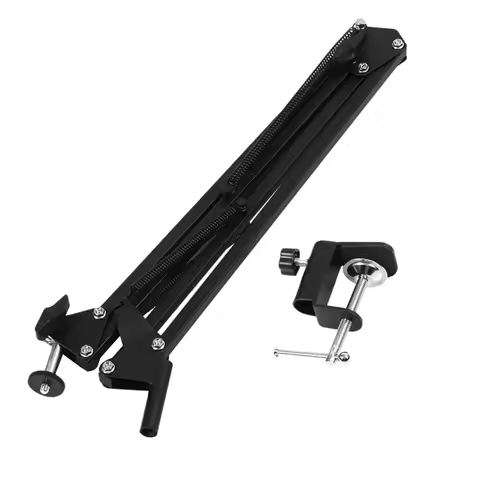 L19-Adjustable Desktop Clamp Suspension Boom Scissor Mount Stand Holder For Logitech Webcam C922 C93
