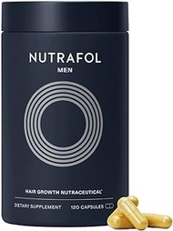 Nutrafol Men Hair Growth Supplement | Clinically Tested for Visibly Thicker &amp; Stronger Hair with More Scalp Coverage | Dermatologist Recommended | 1 Bottle | 1 Month Supply
