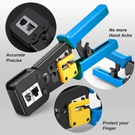 ZoeRax Alat Cucuk RJ45 Cat5 Cat5e Cat6 Pass Through untuk RJ45/RJ12 Reguler dan Penghubung End-Pass-