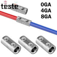 Car Audio Connector, 0GA 4GA 8GA Silver Car Speaker Wire Terminal,  Brass Power Ground Wire Terminal