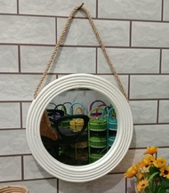 Cermin Dinding mirror antik cermin Bulat cermn gantung cermin plastik cermin rotan kaca dekor cermin