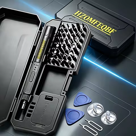 Wireless Rechargeable Electric Screwdriver with 42 Magnetic Precision Screwdriver Heads, Electric Sc