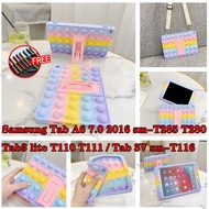 Samsung Galaxy Tab A A6 7.0 2016 SM-T280 T285 Lanyard Rainbow Pattern Soft Silicone Case Tab 3 Lite SM-T110 T111 Tab 3v