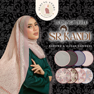 Tudung Ruffle SRIKANDI Sarong & Cucuk Sanggul Printed Collection Premium Cotton Bidang 46 + Free Exc