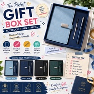 【SpendWithJoy】Corporate Gift Set | Premium Notebook | Refill Pen | Elegant Gift Box | Business Offic
