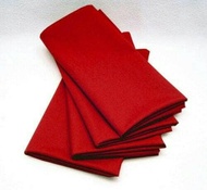Serbet makan/napkin damask/full cotton merah polos 50x50