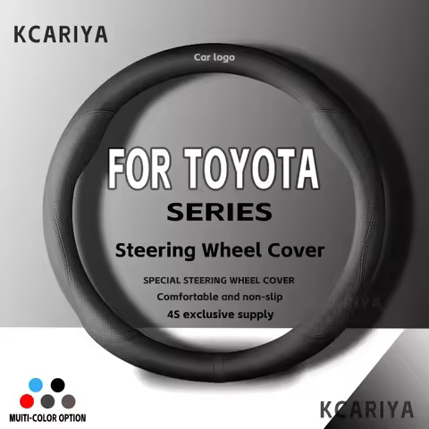 Stylish leather car steering wheel cover for Toyota Crown CHR Yaris Corolla Auris Hilux Celica Verso