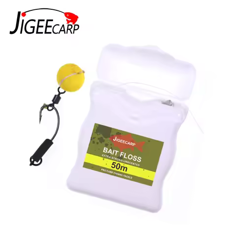 50m Carp Fishing Accessories Bait Floss Grips POP UP Boilies Holder Chod Hair Ronnie Rig Method Feed