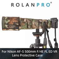 ROLANPRO Waterproof Lens Camo Coat for Nikon AF-S 500mm F/4E FL ED VR Cover Protective Sleeve Case C