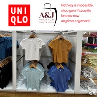 [100% ORIGINAL💯🛍️] UNIQLO Mini Short Sleeve T--Shirt Women Baju Kosong Tshirt Lengan Pendek Perempuan