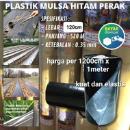 PLASTIK MULSA HITAM PERAK ECERAN PER METER/MULSA PLASTIK/MULSA