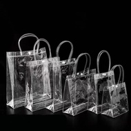 1PC PVC Clear Bag/ Tote bags/ Transparent PVC bag with handle/ gift bag, cosmetics, shopping bag