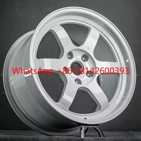 White Monoblock Structure Forged Custom Aluminum Alloy Wheel TE37 Style 17inch 18inch 19inch 20inch