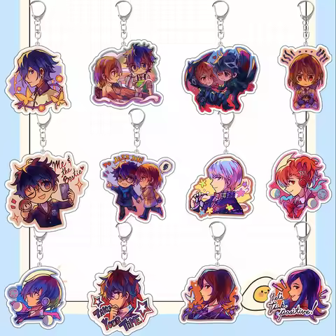 For Persona Amamiya Ren Akechi Goro Shiomi Kotone Acrylic Keychain Cartoon Cute Anime Peripherals Ba