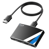 NEWCARE HDMI Splitter 1 in 3 Out with HDMI Cable, 3 Way HDMI Splitter 4K Mirror/Duplicate Full HD Sc