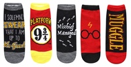 Solemnly Swear Muggle Platform 9 3/4 5 Pack Ankle Socks