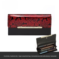 Fashionable Long Bright Leather Wallet Womens Versatile 2025 New Model inside And outside Genuine Le