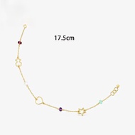 TOUS 9 Kt Gold Chain Bracelet With Motifs And Gems Silhouette Suitable For Women Birthday Gift Valen