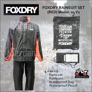 FOXDRY Raincoat Rain Coat Rainsuit Baju Hujan Motorcycle Bike Bicycle Outdoor Waterproof Jaket Hujan